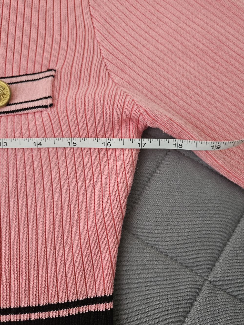 Jackie Kennedy Pink Ribbed Knit Long-Sleeve Bodycon Dress Size S/M Feminine - Picture 5 of 9